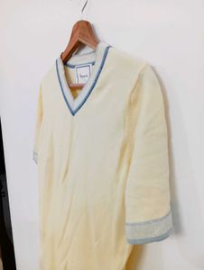 Light Yellow V-Neck T-Shirt
