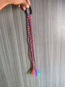 Boho Rainbow Braided Hair Tie