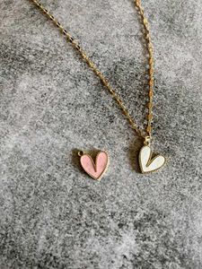 Cute Pink Heart Necklace