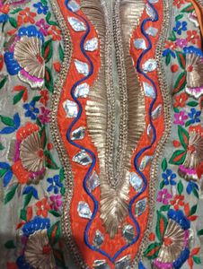 Orange Kurta Set with Dupatta
