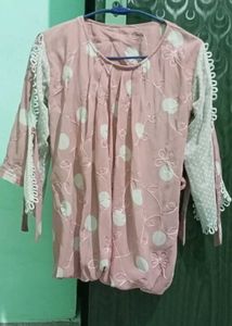 Pretty Pink Embroidered Top
