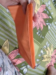 orange Chevron pouch