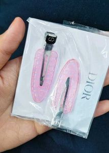 Dior Pink Hair Clips (Set of 2)