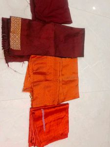 Beautiful Maroon & Orange blouse piece