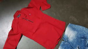 Red Kurta with Blue Jeans