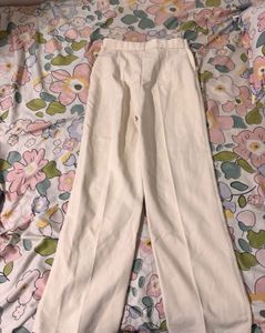 Cream Wide Leg Trousers