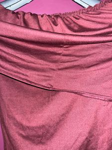 Off-Shoulder Draped Cherry Red Top