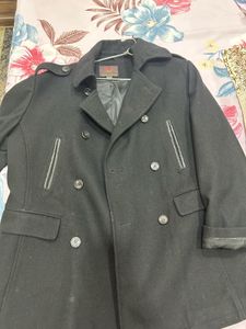 Stylish Black Peacoat Jacket