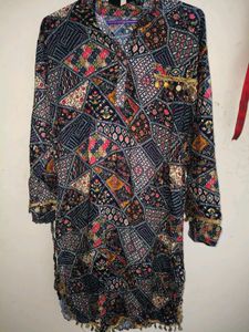 Beautiful Blue Patchwork Kurta Set