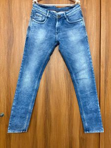 Men's Blue Washed Jeans