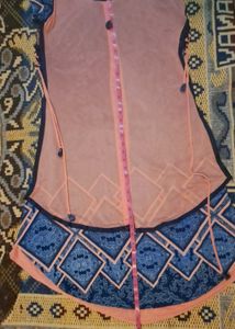 Elegant Pink &amp; Blue Ethnic Kurta Set