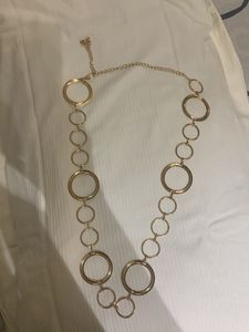 Chic Gold Circle Link Necklace