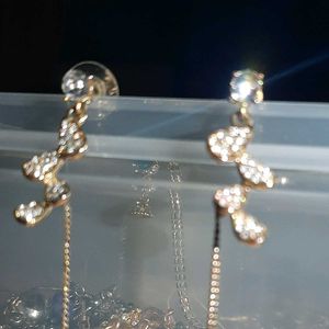 Elegant Drop Earrings with Pearl AD