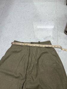 Uniqlo Olive Linen Baggy Pants