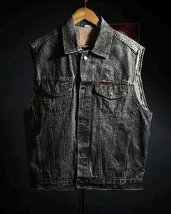 Men's Black Denim Vest / Rare / new condition