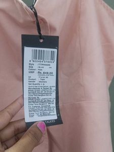 Chic Pink Button-Up Tank Top never used