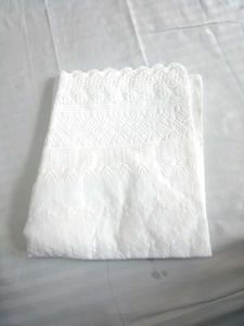 White Chikan Fabric Cotton Plazo