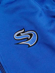 Blue Hooded Zip-Up Jacket