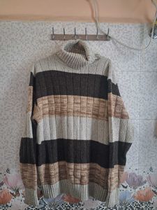 Striped Turtleneck Sweater