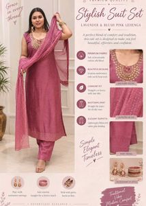 Stylish Lavender & Blush Pink Kurta Set