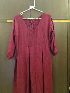 Maroon Casual Dress
