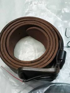 Classic Leather Belt with Antique Buckle