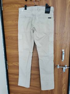 Men's Beige Cargo Pants