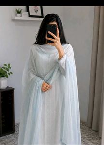 Elegant Blue Sequin dupatta