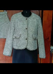 Chic Tweed Skirt cord- Set