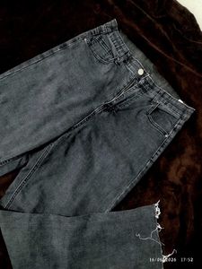 Distressed Black Denim Jeans
