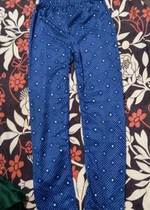 Blue Patterned Lounge Pants L Size Only 1