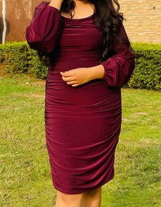 Burgundy Bodycon Dress