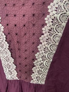Purple Lace Trim Kurta