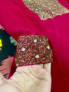 Stunning Pink Sequin Embellished Gown