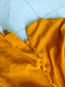 Elegant Yellow Pleated Jumpsuit