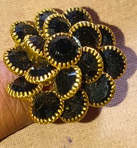 Vintage Black Stone Statement Ring