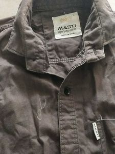 Classic Charcoal Grey Button-Up Shirt