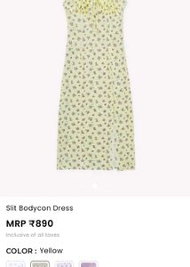 Floral Slit Bodycon Dress