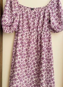 Cute Off-Shoulder Floral Print Dress