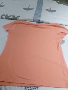 H &amp; M Peach Short Sleeve Tee
