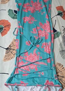 Floral sleeveless maxi dress