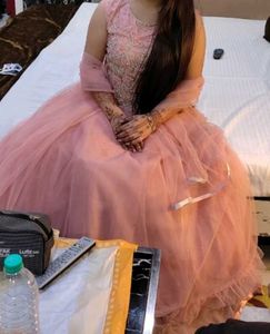 Stunning Peach Embellished Gown