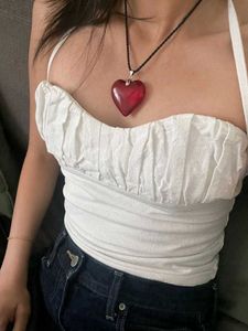 Chic Red Heart Pendant Necklace