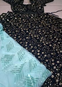 Black Sequined Lehenga Choli Set