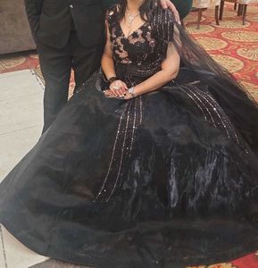 black engagement gown