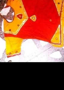 Vibrant Red &amp; Yellow Ethnic Kurta Set
