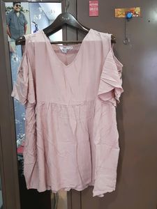 Peach Skater Plus Size Dress