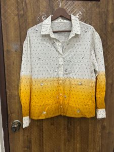 Stylish Ombre Embellished Shirt