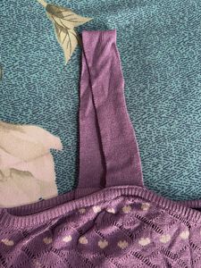 Westside: Lavender Heart Print Knit Crop Top