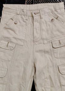 Beige Cargo Pants